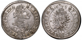 Hungary 15 Krajczar 1675 KB
KM# 175; Silver 6.54g 30mm; aUNC