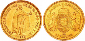 Hungary 10 Korona 1905 KB
KM# 485; Gold (.900) 3.38g 19mm; Franz Joseph I