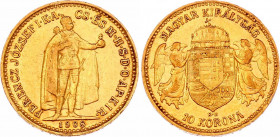 Hungary 10 Korona 1908 KB
KM# 485; Gold (.900) 3.38g 19mm; Franz Joseph I
