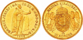 Hungary 10 Korona 1910 KB
KM# 485; Gold (.900) 3.38g 19mm; Franz Joseph I