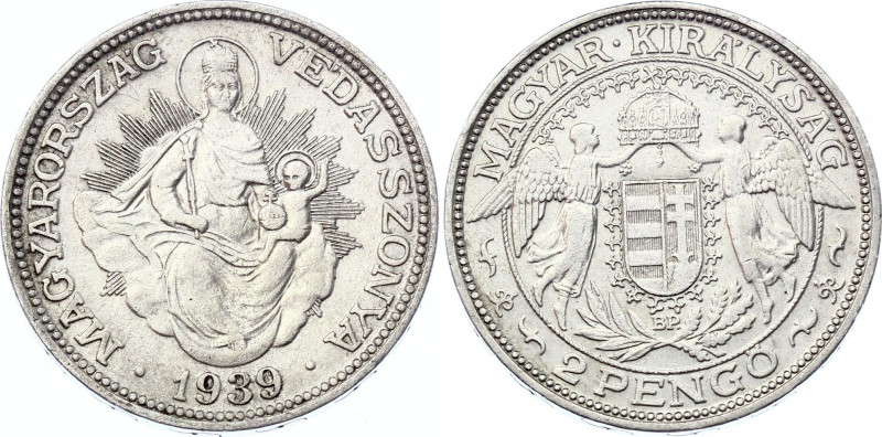 Hungary 2 Pengo 1939 BP
KM# 511; Silver; Miklós Horthy