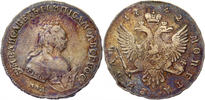 Russia 1 Rouble 1742 ММД
Bit# 98; Silver 25,7g.; Red mint; Edge inscription МОС...