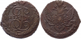Russia 5 Kopeks 1789 ЕМ
Bit# 643; Copper 45,51g.; AUNC