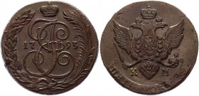 Russia 5 Kopeks 1793 KM
Bit# 808; Conros# 180/173; 0,5 R by Petrov; Copper 57,99g.; XF