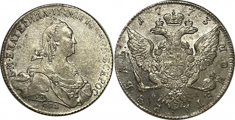 Russia 1 Rouble 1773 СПБ ФЛ
Bit# 217; Silver