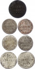 Russia - Poland Lot of 7 Coins 1816 - 1840
With Silver; Various Dates & Denominations