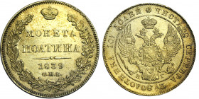 Russia Poltina 1839 СПБ НГ
Bit# 243; Silver 10,31g.; Mint luster, Golden patina; Very rare this condition