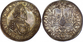 German States Augsburg Taler 1645
KM# 77; Dav. 5039; Silver 28,37g.; Wilhelm; AUNC mounted