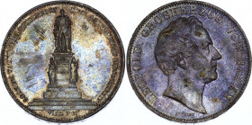 German States Baden 2 Taler / 3-1/2 Gulden 1838
KM# 217.1 (date "MDCCCXXXXIV"); Silver; Leopold I.; Mintage 4.323 Pcs! XF+ with Outstanding Patina!