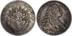 German States Bavaria 1/2 Taler 1754
KM# 499; Silver; Maximilian III Joseph; XF with Pleasant Dark Toning!