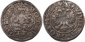 German States Brunswick-Grubenhagen-Herzberg-Osterode 1/4 Taler (6 Groschen) 1580
MB# 49; Welter# 539; Silver 7.0g.; Wolfgang & Philipp II; Mint: Ost...