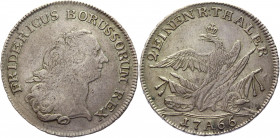 German States Prussia 1/2 Taler 1766 A
KM# 304; Olding# 72 a; Schrötter# 518; Silver 10,95g.; Friedrich II; Mint: Berlin; VF-XF