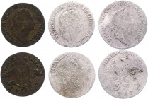 German States Prussia 3 x 3 Groscher 1771 - 1783 E
KM# A328.2; Silver; Friedrich II; Mint: Königsberg; F-VF