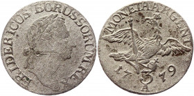 German States Prussia 3 Groscher 1779 A
KM# 337; Olding# 241 b; Silver 1,53g.; Friedrich II; Mint: Berlin; VF-XF