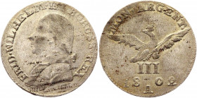 German States Prussia 3 Groscher 1802 A
KM# 376.2; Olding# 147; AKS# 36; Silver 1,63g.; Friedrich II; Mint: Berlin; XF