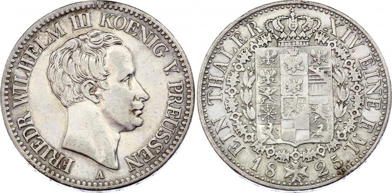 German States Prussia 1 Taler 1825 A
KM# 413; Silver; Friedrich Wilhelm III; VF...