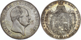 German States Prussia 2 Taler / 3-1/2 Gulden 1855 A
KM# 467; Silver; Mintage 100,045; Friedrich Wilhelm IV