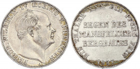 German States Prussia 1 Taler 1857 A
KM# 472; Silver; "Mining Taler"; Friedrich Wilhelm IV; XF