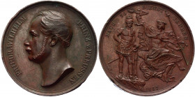 German States Prussia Friedrich Wilhelm IV Bronze Medal 1857
Bronze 43,63 g.; by Fischer; Friedrich Wilhelm IV; XF