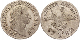 German States Prussia Silesia 3 Kreuzer 1782 A
KM# 1023; Olding# 307; Silver 1,67g.; Friedrich II; Mint: Berlin; XF