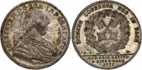 German States Regensburg Taler 1775 GCB
KM# 429; Beckenbauer# 7115; Dav. 2625; Silver 27,80g.; UNC tooled fields