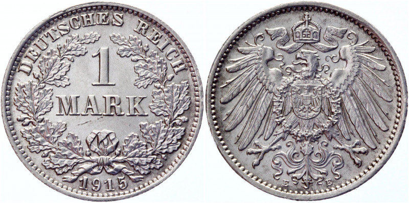 Germany - Empire 1 Mark 1915 E
KM# 14, AKS# 2, J# 17, Schön DM# 18; Silver