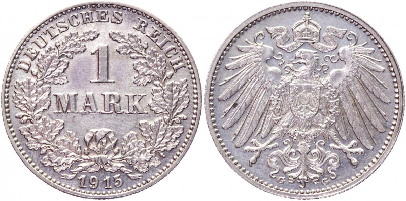 Germany - Empire 1 Mark 1915 G
KM# 14; Silver 5.63g.; UNC