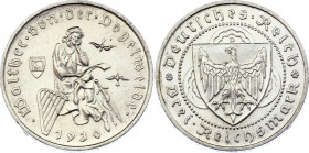 Germany - Weimar Republic 3 Reichsmark 1930 D
KM# 69; Silver; 700th Anniversary - Death of Von Der Vogelweide; UNC with Full Mint Luster!