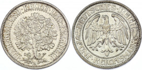 Germany - Weimar Republic 5 Reichsmark 1927 A
KM# 56; Silver; XF