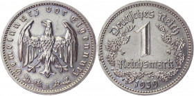 Germany - Third Reich 1 Reichsmark 1939 A
KM# 78; J# 354; Nickel 4,86g.; UNC