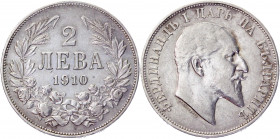 Bulgaria 2 Leva 1910
KM# 29; Silver 9,97g.; Ferdinand I; AUNC