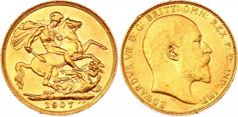 Great Britain Sovereign 1907
KM# 805; Gold (.917) 7,99g.; Edward VII; XF-AUNC