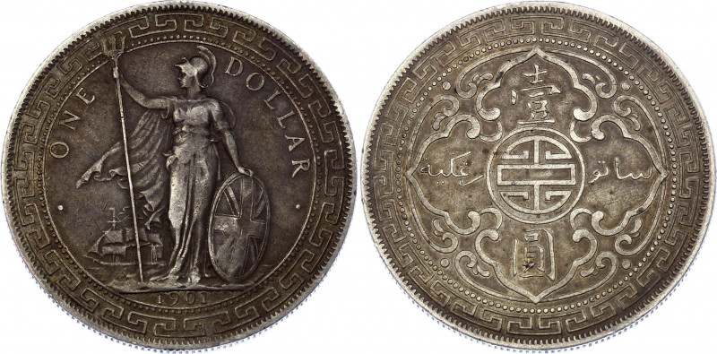 Great Britain Trade Dollar 1901 C
KM# T5; Silver 26,55g.; Trade Coinage; Mint: ...