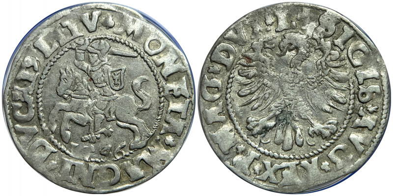 Poland 1/2 Grosz / Półgrosz 1546 R2
Kopicki# 3237 R2; Silver 1,3g.; Sigismund A...