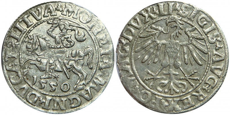 Poland 1/2 Grosz / Półgrosz 1550
Kopicki# 3241; Silver 1,1g.; Sigismund August ...