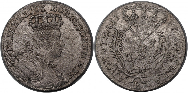 Poland 6 Groschen / Szostak 1757
KM# A283; O# 359a; Silver 2,46g.; Friedrich II...