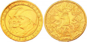 Romania 20 Lei 1944
X# M13; Gold (.900) 6,45g.; Liberation Day of Northern Ardeal; UNC