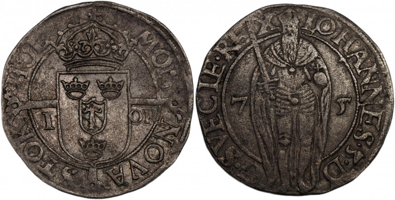 Sweden 1 Ore 1575
MB# 153.1; Silver 2,5g.; John III (1568-1592); XF