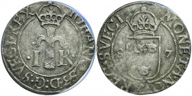 Sweden 1/2 Ore 1587
Alstrem# 96; Silver 1,7g.; XF