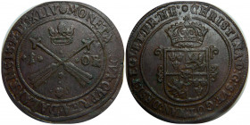 Sweden 1 Ore 1644
Alstrem# 109A; Copper 52,4g.