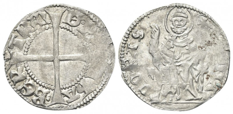 AQUILEIA
Bertrando, 1334-1350.
Denaro con Sant’Ermacora barbuto.
Ag gr. 1,08 ...
