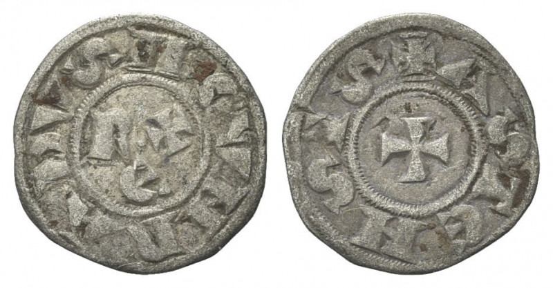 ASTI
Comune, 1140-1336.
Denaro.
Mi gr. 0,73
Dr. CVNRADVS. Le lettere REX dis...