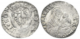 BOLOGNA
Innocenzo XII (Antonio Pignatelli), 1691-1700.
Carlino 1692.
Ag gr. 1,86
Dr. BONONIA DOCET 16[92]. Stemma inquartato.
Rv. PRAESIDIVM TE D...