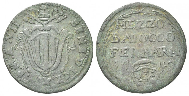 FERRARA
Benedetto XIV (Prospero Lorenzo Lambertini), 1740-1758.
Mezzo Baiocco ...