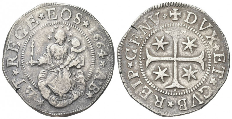 GENOVA
Dogi Biennali, 1528-1797. III Fase, 1637-1797.
Scudo stretto 1665.
Ag ...