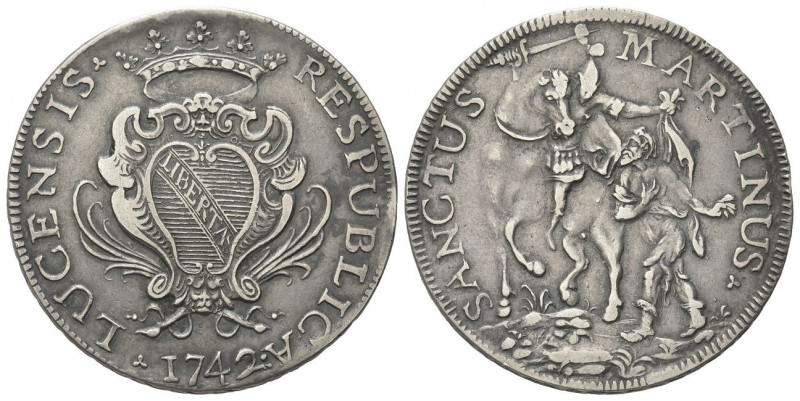 LUCCA
Repubblica, 1369-1799. 
Scudo 1742.
Ag gr. 26,68
Dr. RESPUBLICA - LUCE...