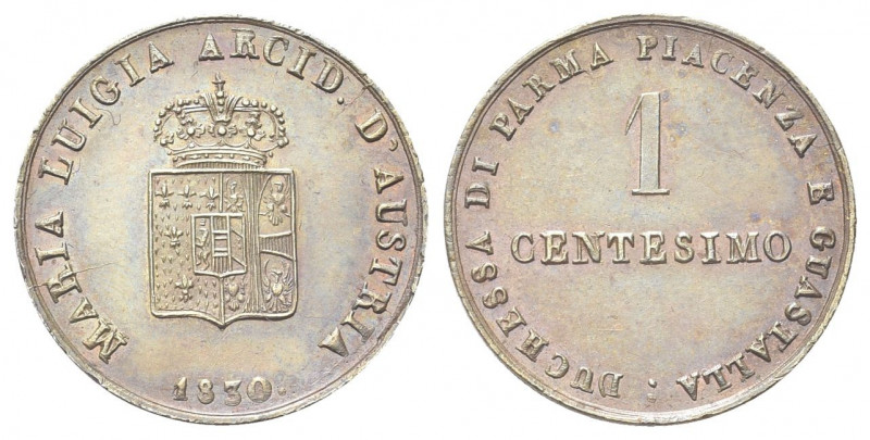 PARMA
Maria Luigia d'Austria, 1814-1847.
Centesimo 1830.
Æ gr. 1,97
Dr. Stem...