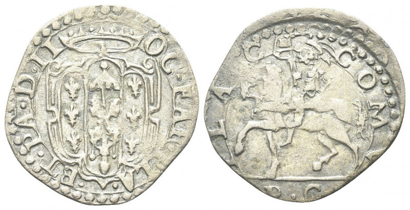 PIACENZA
Ottavio Farnese, 1556-1586.
Soldo, sigle PC.
Æ gr. 1,39
Dr. OC FAR ...