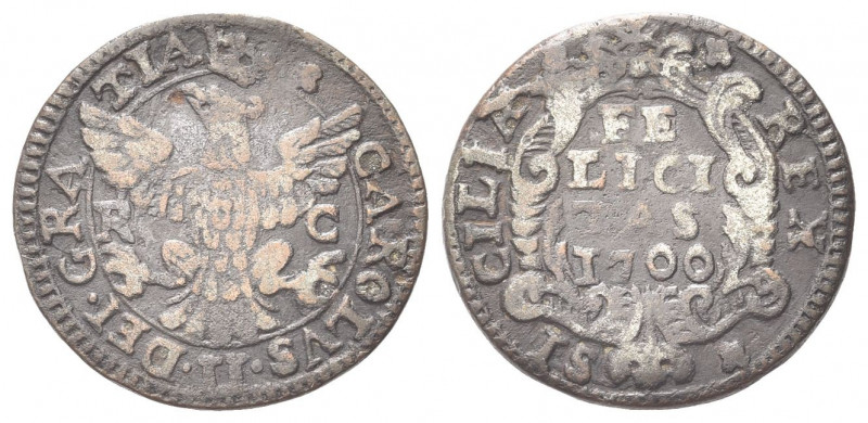 SICILIA
Carlo II di Spagna, Re di Napoli e Sicilia, 1665-1700.
Grano 1700, zec...