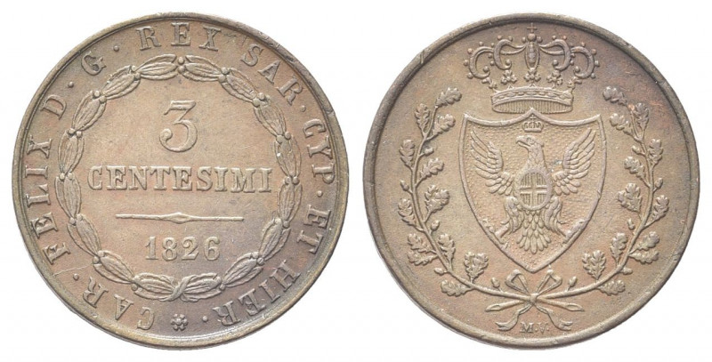 RE ELETTO
Vittorio Emanuele II, 1859-1861.
3 Centesimi 1826 (1860) Bologna.
C...